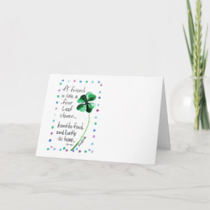 Un ami est comme une carte à quatre feuilles