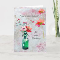 Un Ami Spécial Belle Carte Florale Anniversaire