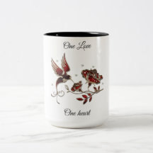 Un amour, une tasse de café de coeur