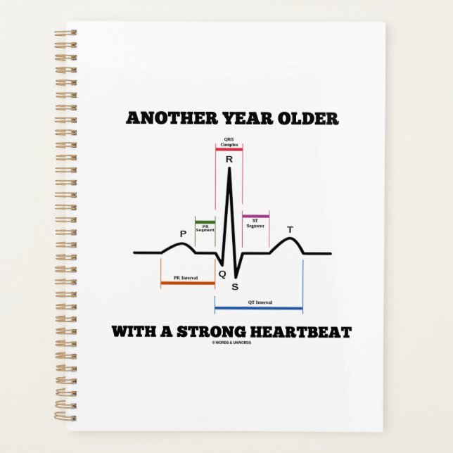 Un An De Plus Avec Un Écran De Coeur Fort ECG EKG (Devant)