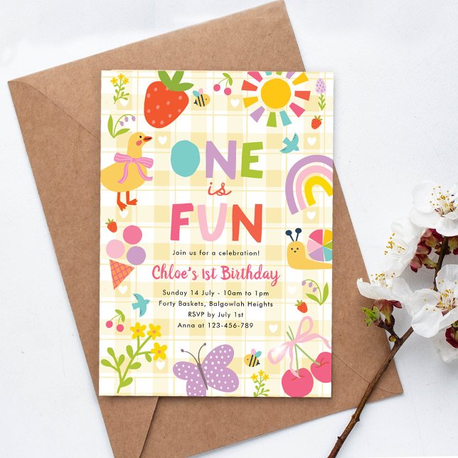 Un an est une fête Invitation d'anniversaire, Prem (Créateur téléchargé)