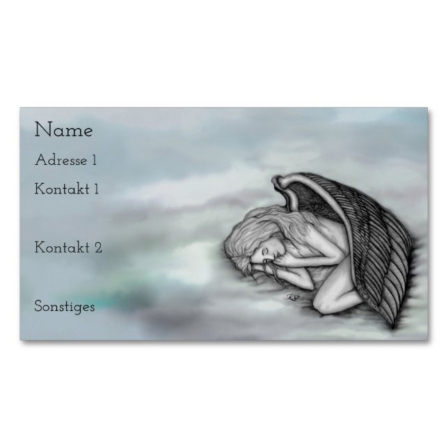 Un Angel endormi Cartes de visite (devant)