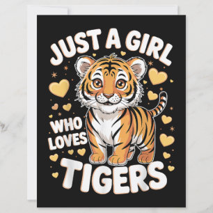 Un animal de tigre mignon juste une fille qui aime