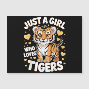 Un animal de tigre mignon juste une fille qui aime