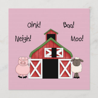 Un anniversaire à Barnyard - Invitation de filles