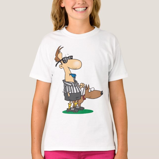 Un Arbitre Aveugle Frappant Un T-shirt Siffleur (Devant)