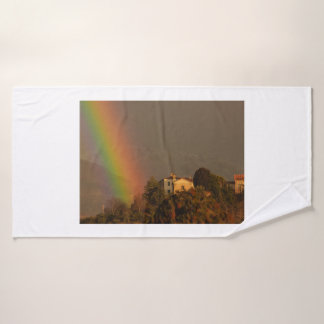 un arc-en-ciel coloré sur Serviette de bain