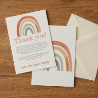 Un arc-en-ciel minimaliste merci pour les invités