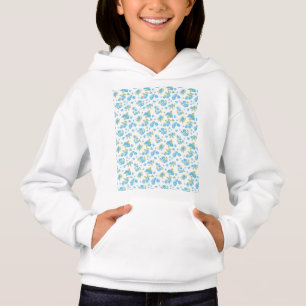 un arrière - plan blanc aux fleurs bleues et au le