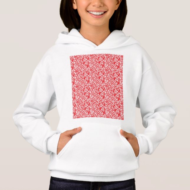 un arrière - plan rouge et blanc avec un motif (Devant)
