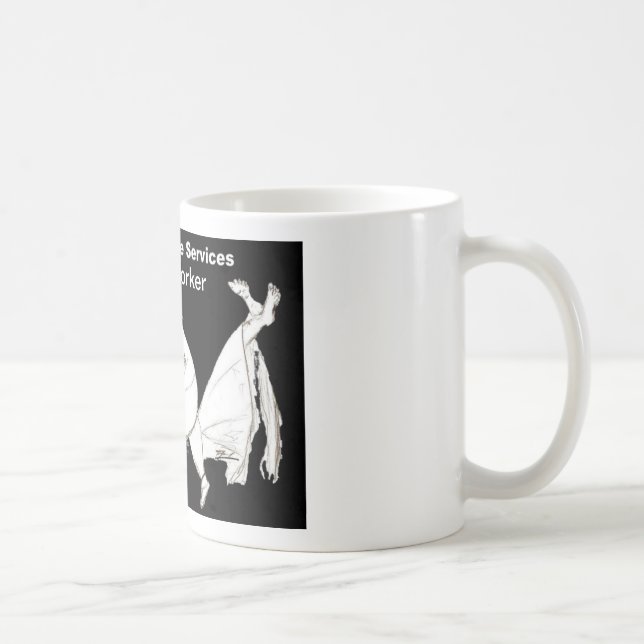 Un assistant social à la tasse de café de travail (Droite)