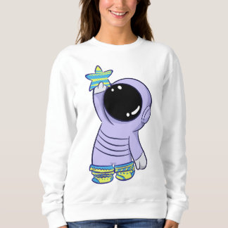 Un astronaute dans différents sweatshirt chaussett