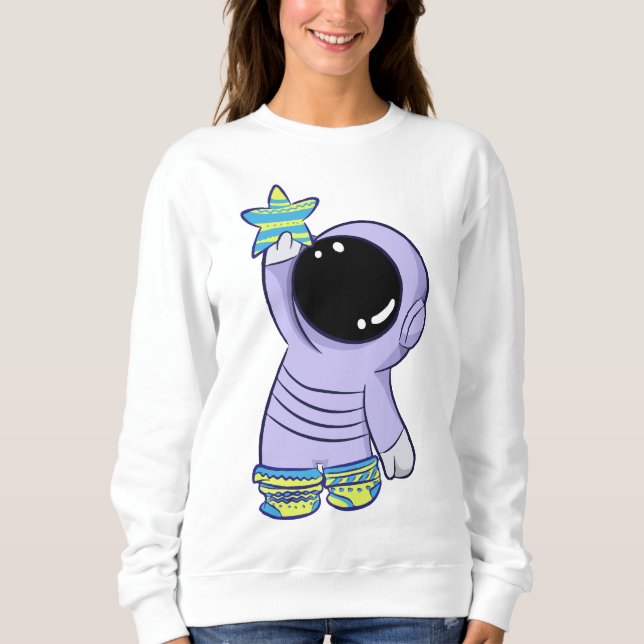 Un astronaute dans différents sweatshirt chaussett (Devant)