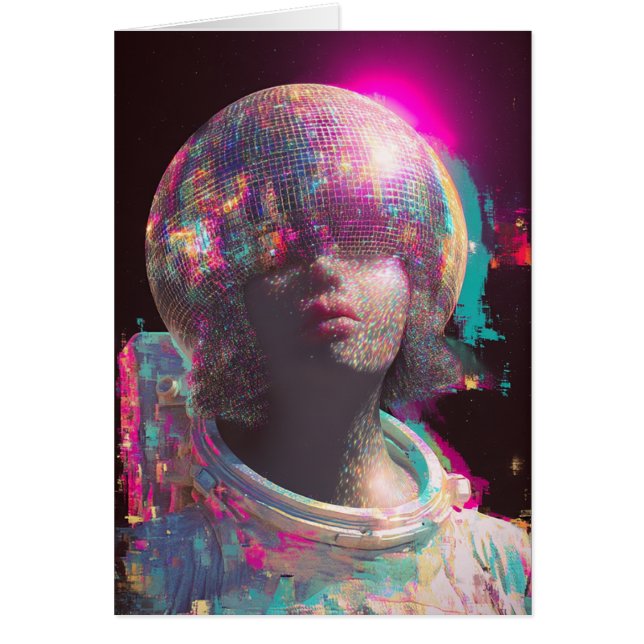 Un astronaute disco Toutes les occasions Carte de  (Devant)