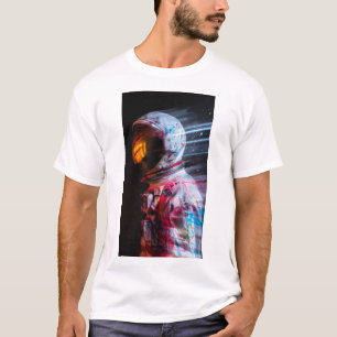 Un astronaute futuriste sur le T-shirt Blur Motion
