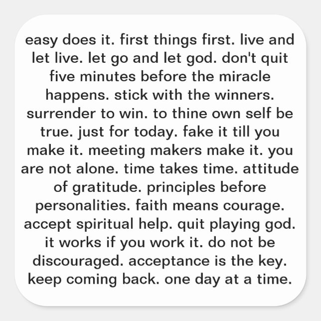 Un autocollant (Devant)