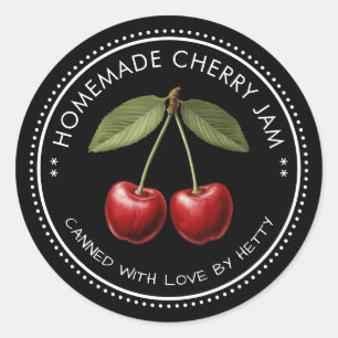 Un autocollant de confiture de cerise pour vos rec