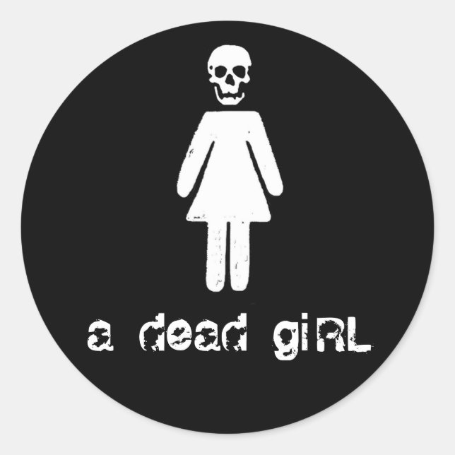 un autocollant de fille morte (Devant)