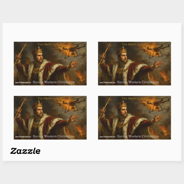 Un autocollant de The Drone Lord combattant (Feuille)