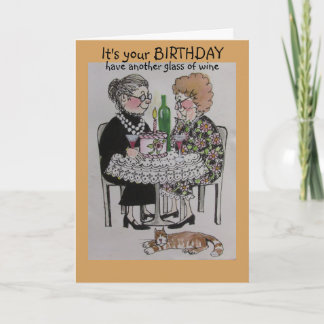 Un autre verre de vin, carte d'anniversaire