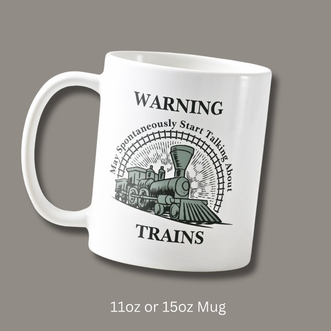 Un Avertissement De Mug De Train À Vapeur Peut Par (Créateur téléchargé)
