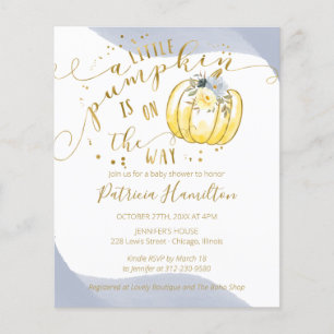 Un Baby shower Budget Un Peu Citrouille Invitation