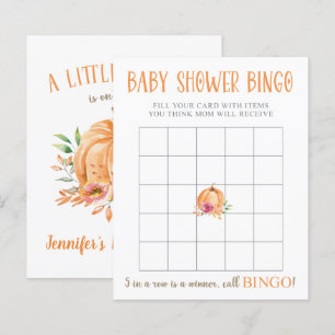 Un Baby shower Floral Un Peu Citrouille Jeu De Bin