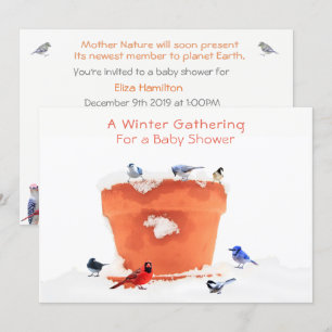 Un Baby shower-genre neutre en hiver : Invitation