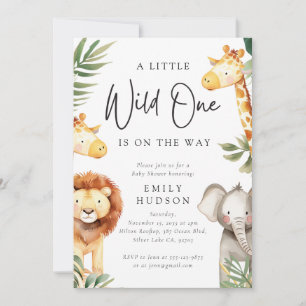 Un Baby shower Safari un peu sauvage Invitation