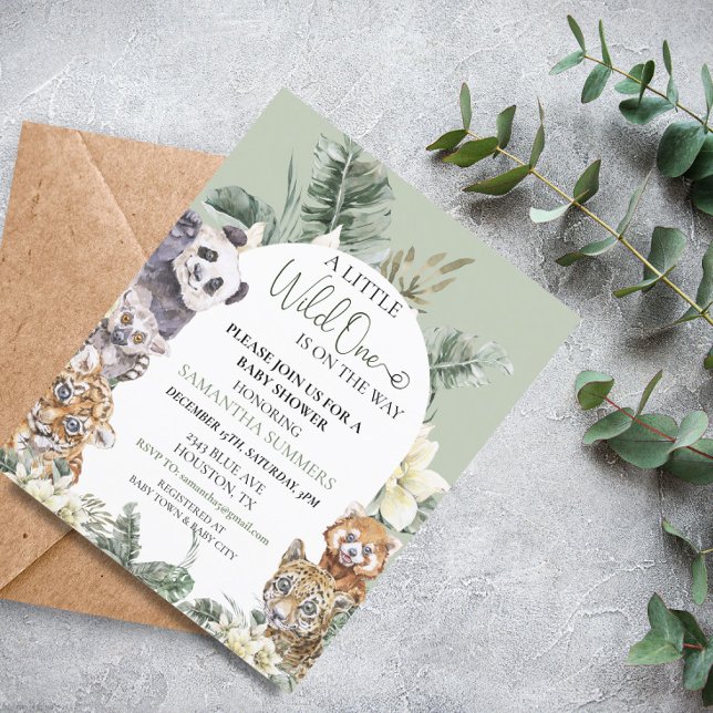 Un Baby shower sauvage Budget animal de la jungle  (Créateur téléchargé)