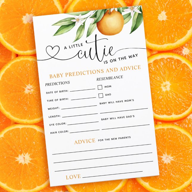 Un Baby shower Un Peu Cutie Prédictions Conseils (Créateur téléchargé)