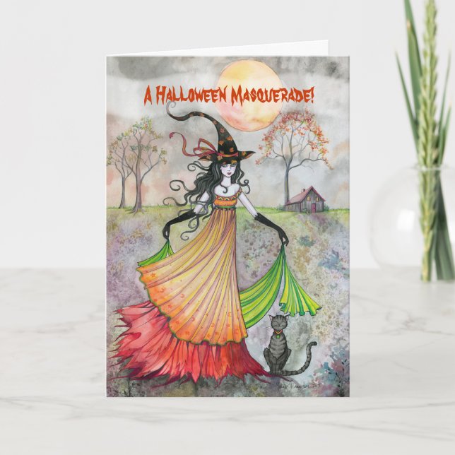 Un bal masqué d'Halloween ! Invitations personnali (Devant)