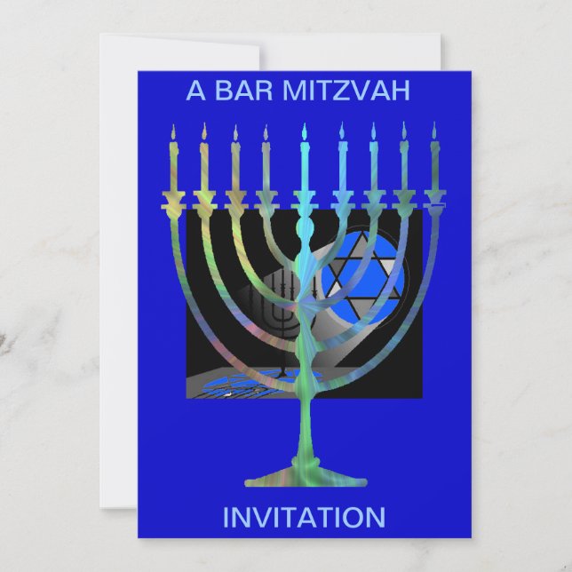 UN BAR MITZVAH, INVITATION DE AES (Devant)