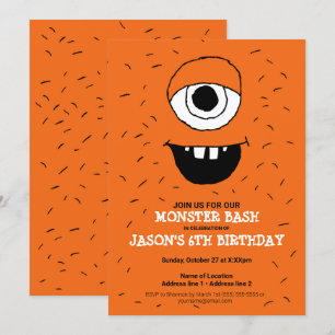 Un Bassin De Monstre Orange ! Invitations de la fê