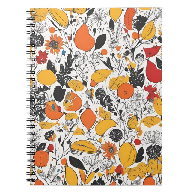Un Beau Carnet Avec Art Botanique Abstrait (Devant)