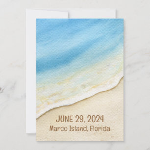 Un Beau Jour Pour Un Mariage De Plage - Invitation