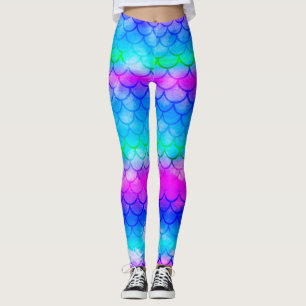 Un beau spectre de couleurs sirènes leggings