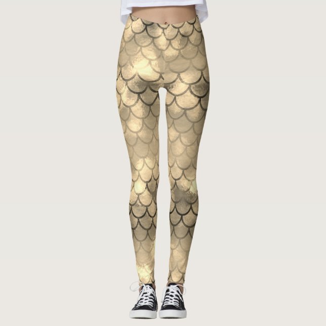 Un beau spectre de couleurs sirènes leggings (Devant)