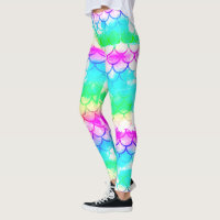 Un beau spectre de couleurs sirènes leggings