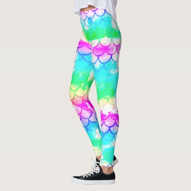 Un beau spectre de couleurs sirènes leggings (Gauche)
