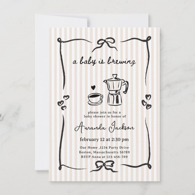 Un bébé brasse Baby shower Invitation (Devant)