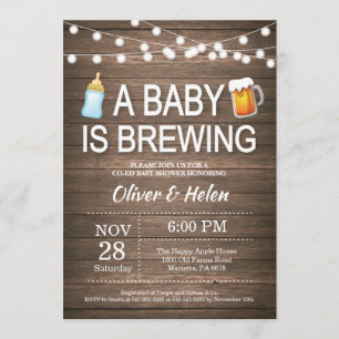 Un bébé brasse Baby shower Invitation