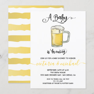 Un bébé brasse Baby Shower Invitations