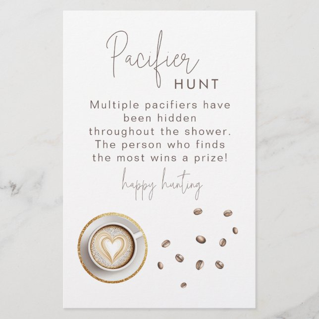 Un bébé brasse baby shower Pacifier chasse jeu (Devant)