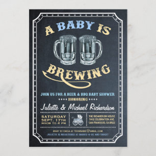 "Un bébé brasse" des invitations de baby shower