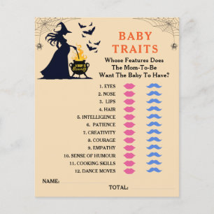 Un bébé brasse des jeux de Baby shower d'Halloween