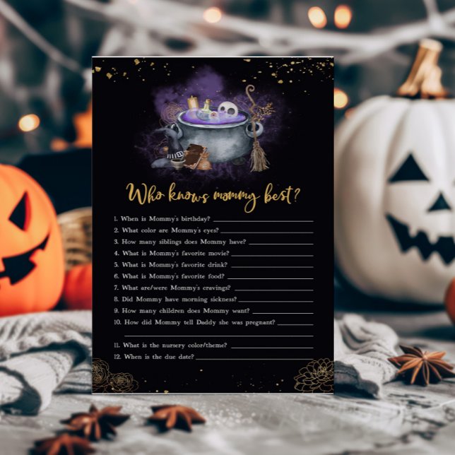 Un bébé brasse Éffrayant Qui connaît maman meilleu (A Baby is Brewing Baby Shower Who knows Mommy Best Game)