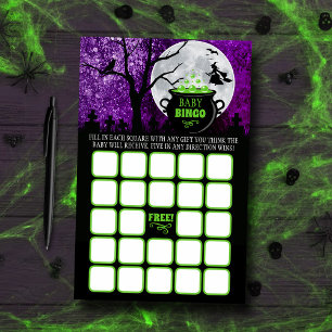 Un Bébé brasse Halloween Baby shower Jeu de Bingo