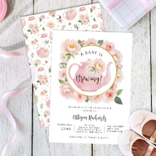 Un Bébé brasse Tea Party Invitation de douche