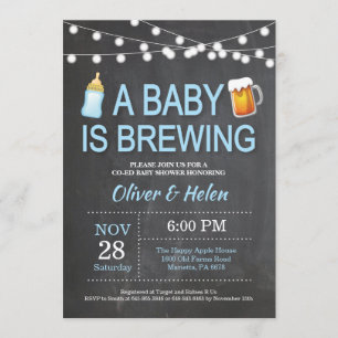 Un bébé brasse une invitation Baby shower